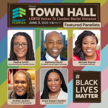 Equality Florida Hosts LGBTQ #BlackLivesMatter Town Hall on June 3 at 6 PM Equality Florida image