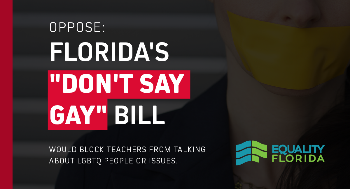 Floridas “Dont Say Gay” Bill Demonizes the LGBTQ Community Equality Florida pic